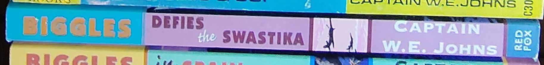 Captain W.E. Johns  BIGGLES DEFIES THE SWASTIKA spine of book image