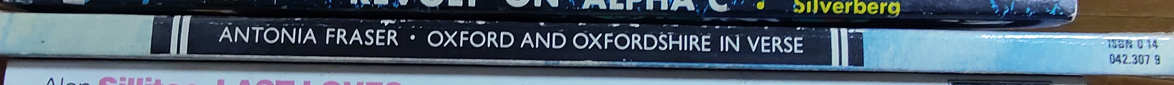 Antonia Fraser (Edits) OXFORD AND OXFORDSHIRE IN VERSE spine of book image