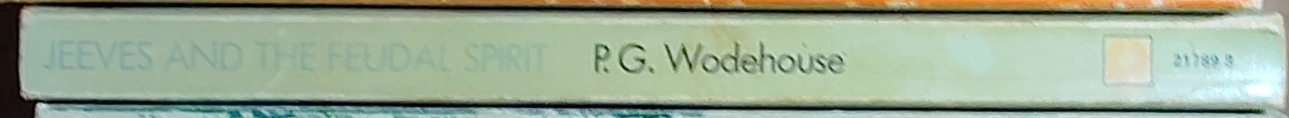 P.G. Wodehouse  JEEVES AND THE FEUDAL SPIRIT spine of book image