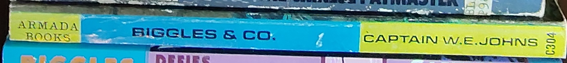 Captain W.E. Johns  BIGGLES & CO. spine of book image