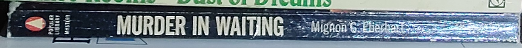 Mignon G. Eberhart  MURDER IN WAITING spine of book image