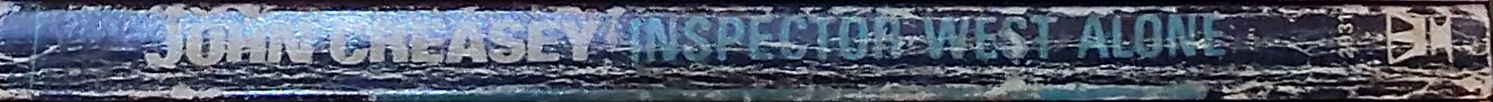 John Creasey  INSPECTOR WEST ALONE spine of book image