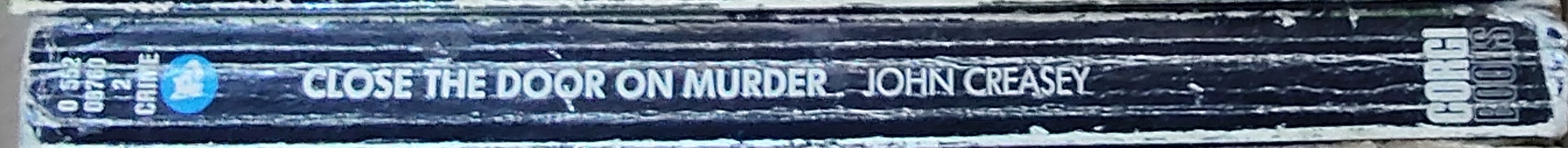 Jeremy York  CLOSE THE DOOR ON MURDER spine of book image