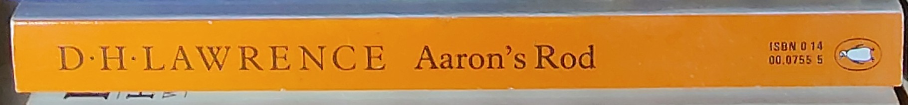 D.H. Lawrence  AARON'S ROD spine of book image
