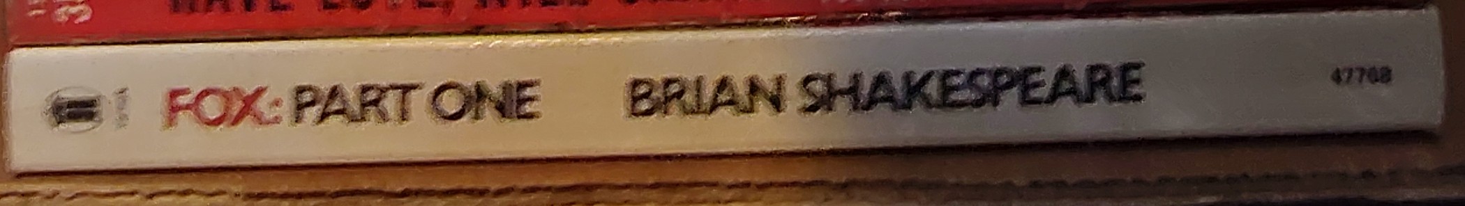 Brian Shakespeare  FOX. Part 1 (Thames TV) spine of book image