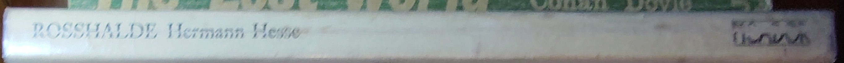 Hermann Hesse  ROSSHALDE spine of book image