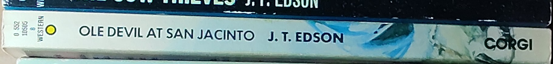 J.T. Edson  OLE DEVIL AT SAN JACINTO spine of book image