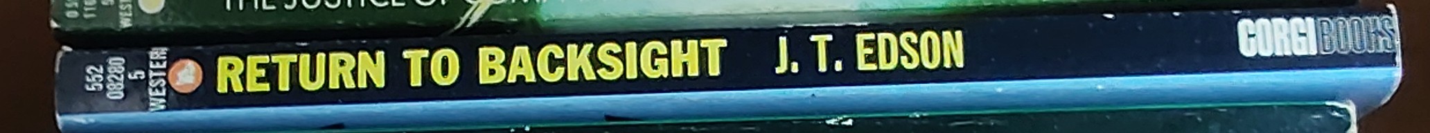 J.T. Edson  RETURN TO BACKSIGHT spine of book image