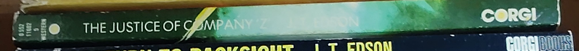 J.T. Edson  THE JUSTICE OF COMPANY 'Z' spine of book image