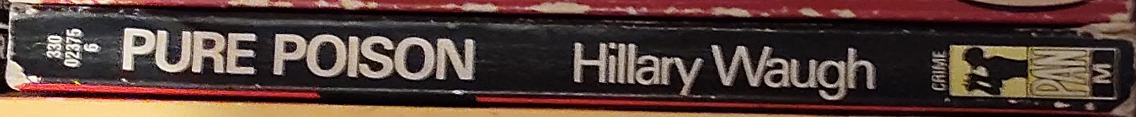 Hillary Waugh  PURE POISON spine of book image