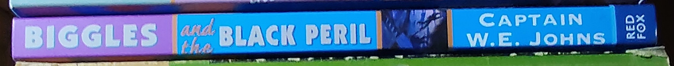 Captain W.E. Johns  BIGGLES AND THE BLACK PERIL spine of book image