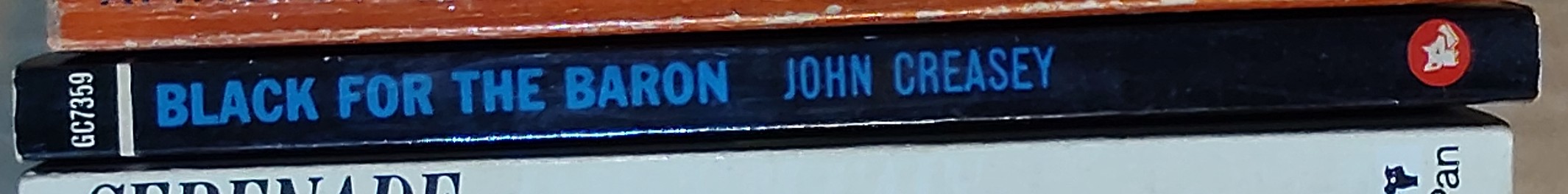 Anthony Morton  BLACK FOR THE BARON spine of book image