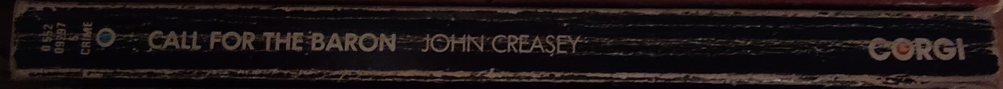 Anthony Morton  CALL FOR THE BARON spine of book image