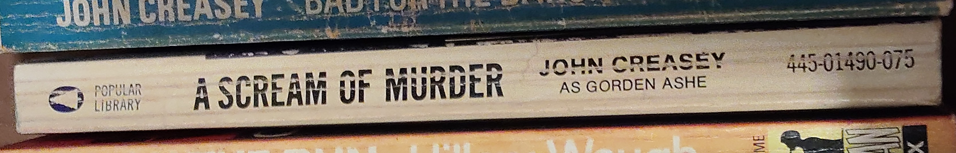 Gordon Ashe  A SCREAM OF MURDER spine of book image