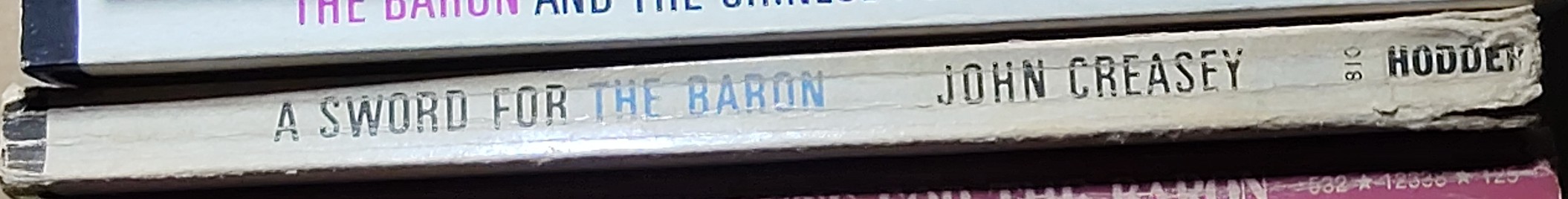 Anthony Morton  A SWORD FOR THE BARON spine of book image