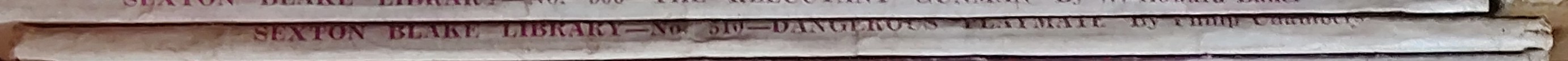 Philip Chambers  DANGEROUS PLAYMATE (Sexton Blake) spine of book image