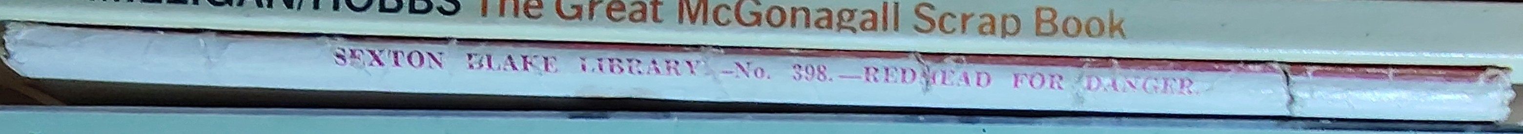 Arthur Maclean  REDHEAD FOR DANGER (Sexton Blake) spine of book image