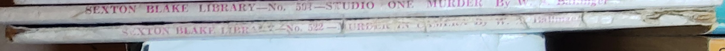 W.A. Ballinger  MURDER IN CAMERA (Sexton Blake) spine of book image