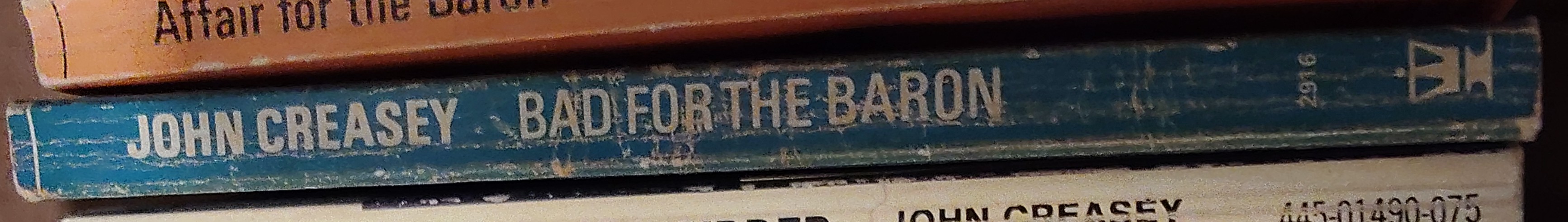 Anthony Morton  BAD FOR THE BARON spine of book image