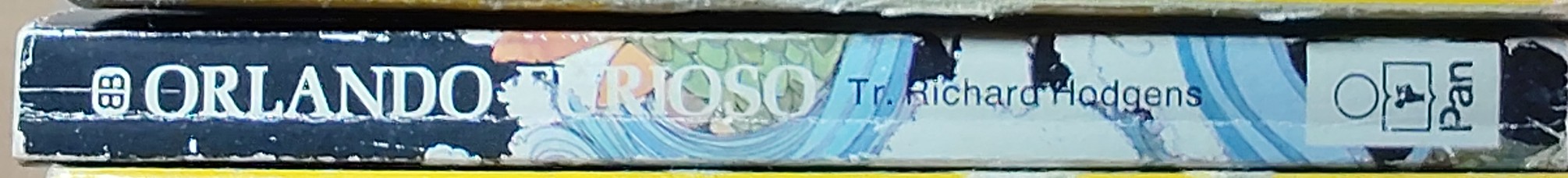 Richard Hodgens (translates) ORLANDO FUROSO. Volume 1: THE RING OF ANGELICA spine of book image