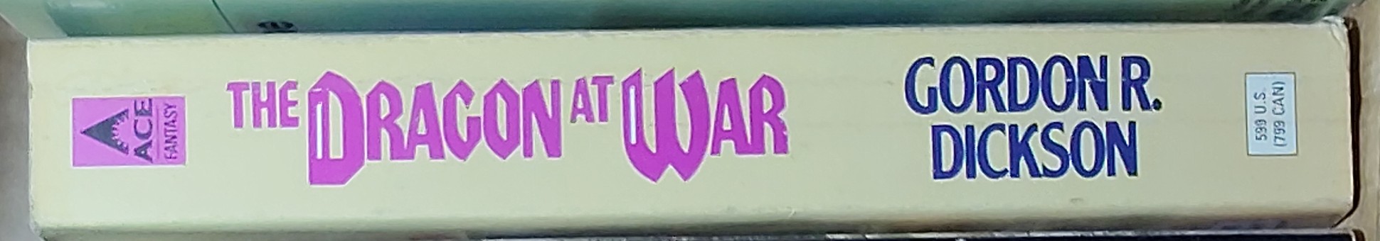 Gordon R. Dickson  THE DRAGON AT WAR spine of book image