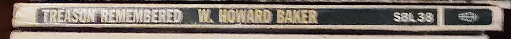 W.Howard Baker  TREASON REMEMBERED (Sexton Blake) spine of book image