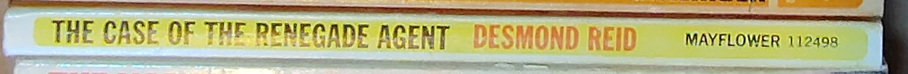 Desmond Reid  THE CASE OF THE RENEGADE AGENT (Sexton Blake) spine of book image