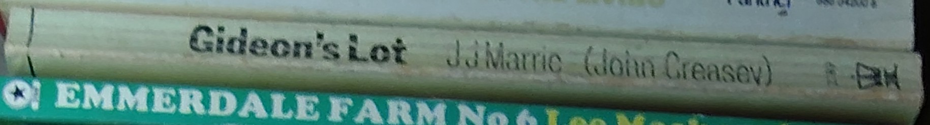 J.J. Marric  GIDEON'S LOT spine of book image