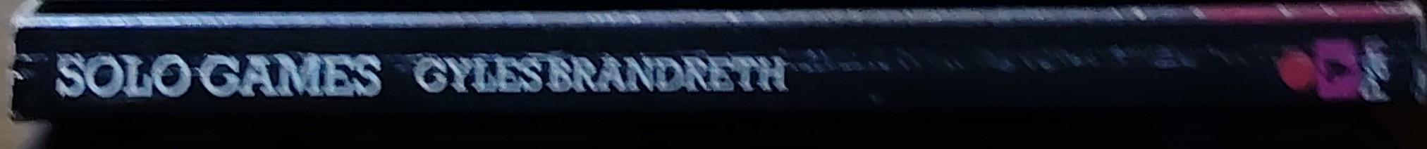 Gyles Brandreth  SOLO GAMES. Over 300 games for one player spine of book image