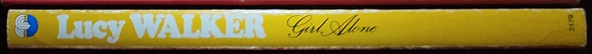 Lucy Walker  GIRL ALONE spine of book image