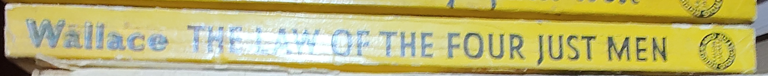 Edgar Wallace  THE LAW OF THE FOUR JUST MEN spine of book image