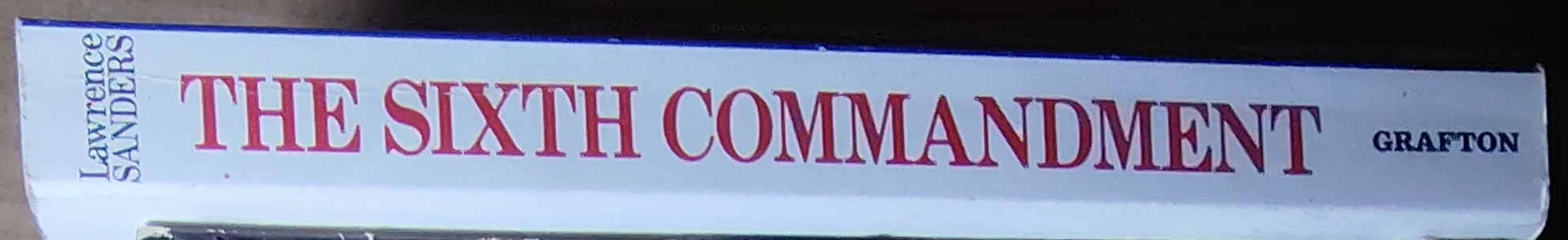Lawrence Sanders  THE SIXTH COMMANDMENT spine of book image