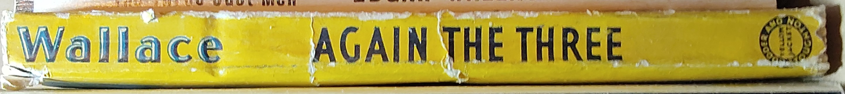 Edgar Wallace  AGAIN THE THREE spine of book image