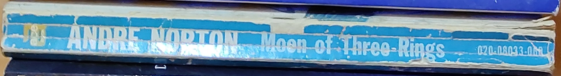 Andre Norton  MOON OF THREE RINGS spine of book image