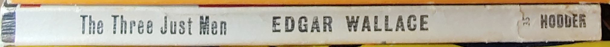 Edgar Wallace  THE THREE JUST MEN spine of book image