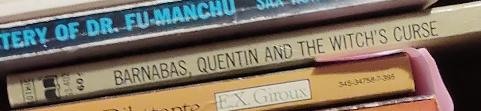 Marilyn Ross  BARNABAS, QUENTIN AND THE WITCH'S CURSE spine of book image