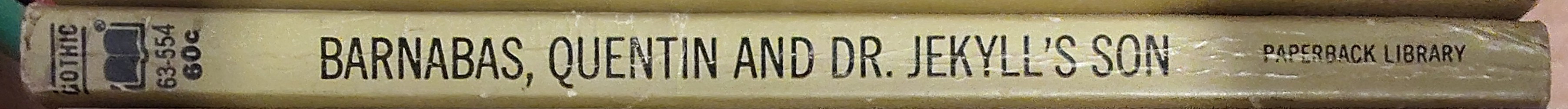 Marilyn Ross  BARNABAS, QUENTIN AND DR. JEKYLL'S SON spine of book image