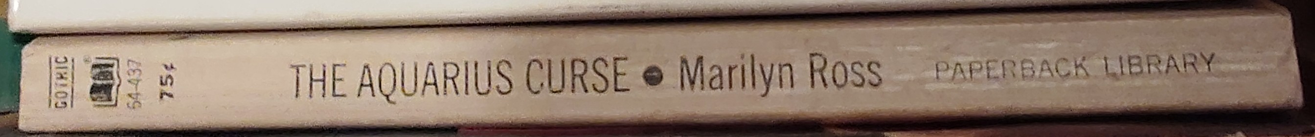 Marilyn Ross  THE AQUARIUS CURSE spine of book image