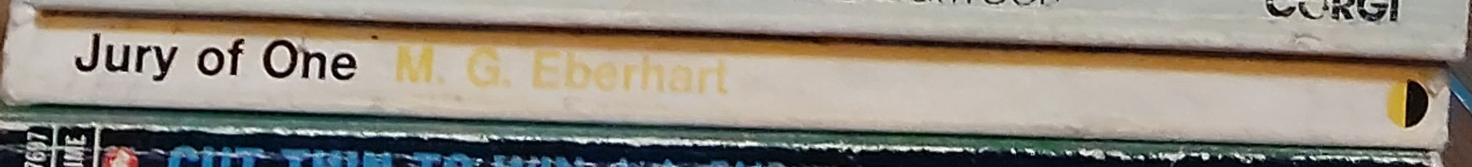Mignon G. Eberhart  JURY OF ONE spine of book image