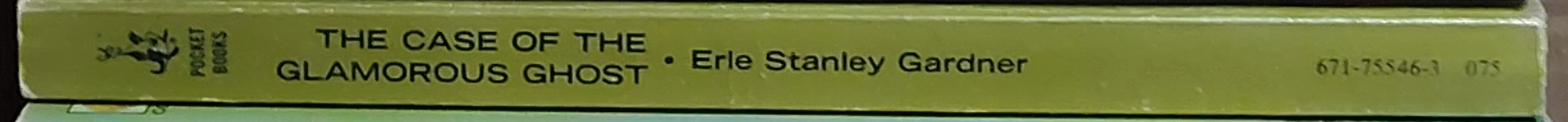 Erle Stanley Gardner  THE CASE OF THE GLAMOROUS GHOST spine of book image