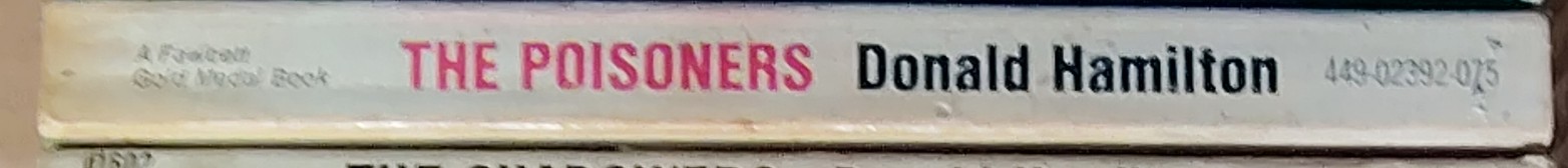 Donald Hamilton  THE POISONERS spine of book image