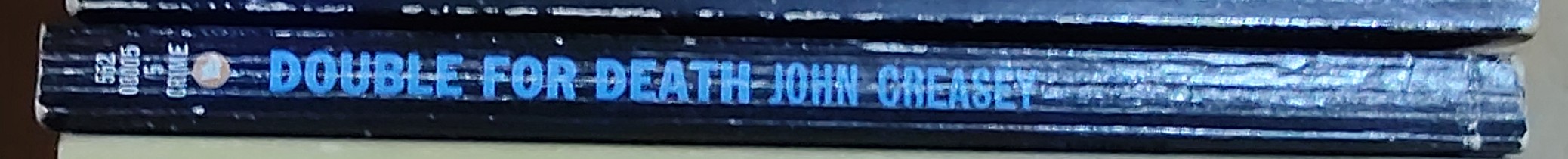 Gordon Ashe  DOUBLE FOR DEATH spine of book image