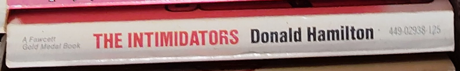 Donald Hamilton  THE INTIMIDATORS spine of book image