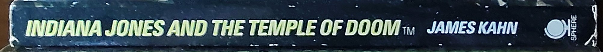 James Kahn  INDIANA JONES AND THE TEMPLE OF DOOM spine of book image