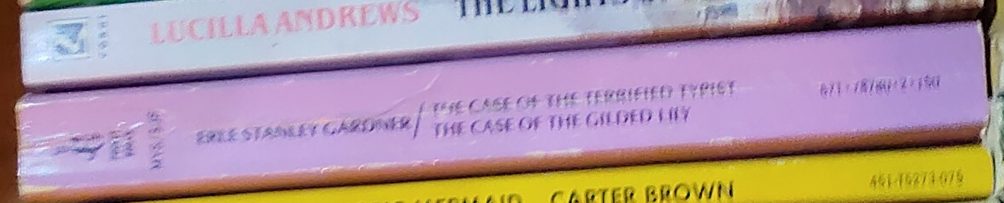 Erle Stanley Gardner  THE CASE OF THE TERRIFIED TYPIST and THE CASE OF THE GILDED LILY spine of book image