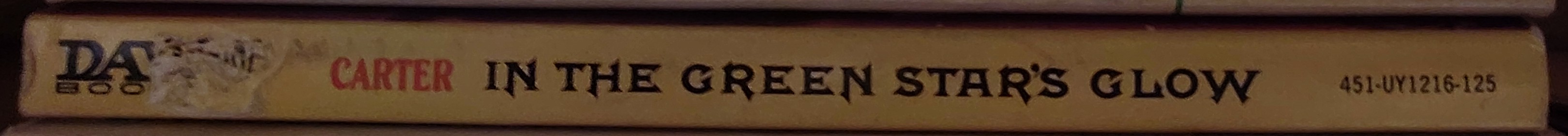 Lin Carter  IN THE GREEN STAR'S GLOW spine of book image