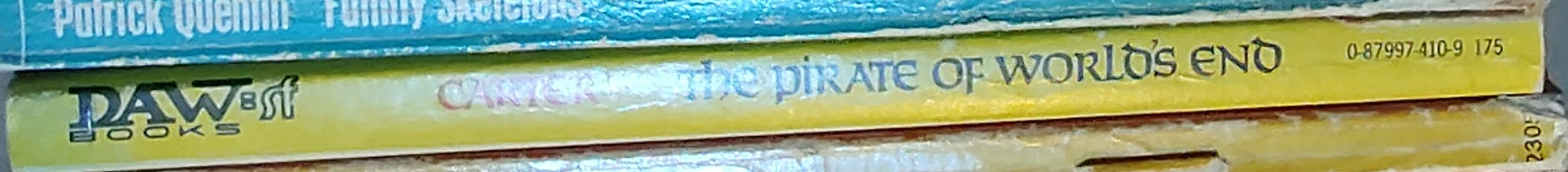 Lin Carter  THE PIRATE OF WORLD'S END spine of book image