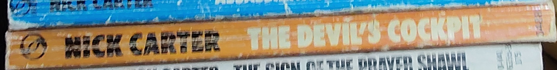 Nick Carter  THE DEVIL'S COCKPIT spine of book image