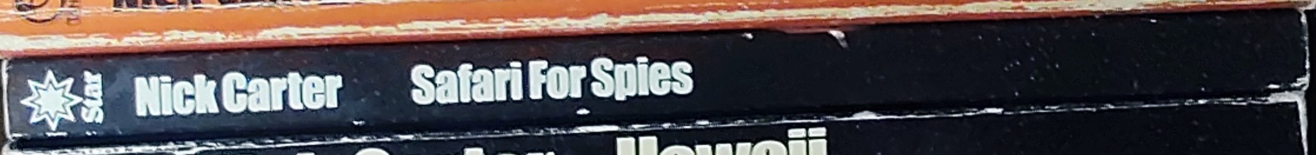 Nick Carter  SAFARI FOR SPIES spine of book image