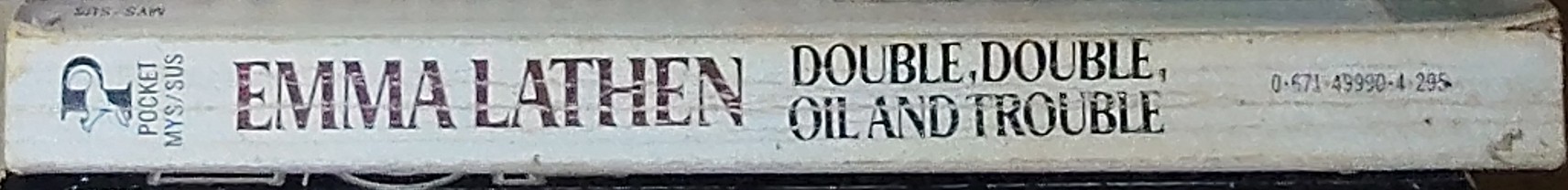 Emma Lathen  DOUBLE, DOUBLE, OIL AND TROUBLE spine of book image
